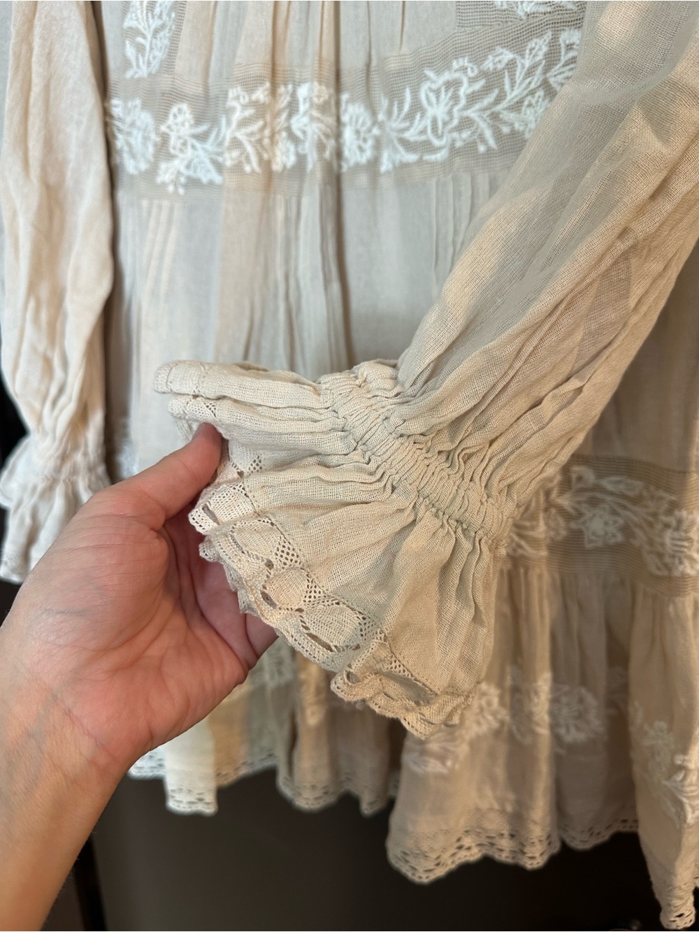 Anthropologie Flowy Embroidered Dress - Picture 3 of 12